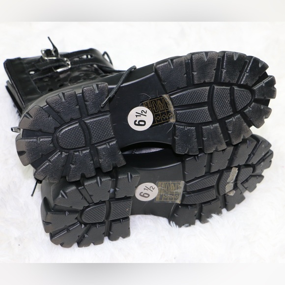 Mudd KRYSTAL-105L Women’s Black Combat Boots Size 6.5 Chunky Platform Lace-Up - Picture 7 of 11